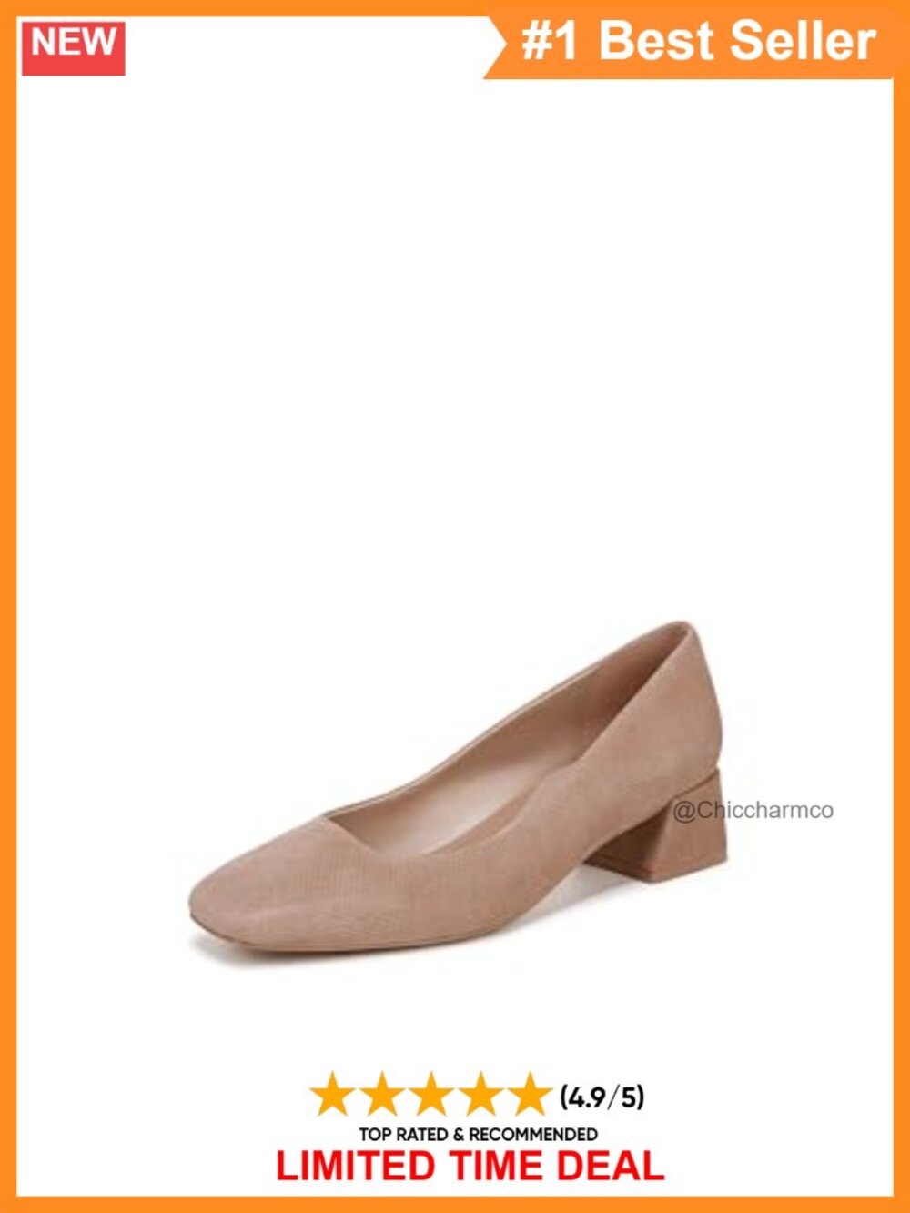 Naturalizer Jayla Suede Block Heel Square Toe Pump